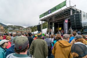 View of the Spring Topia stage at the base of Winter Park Resort