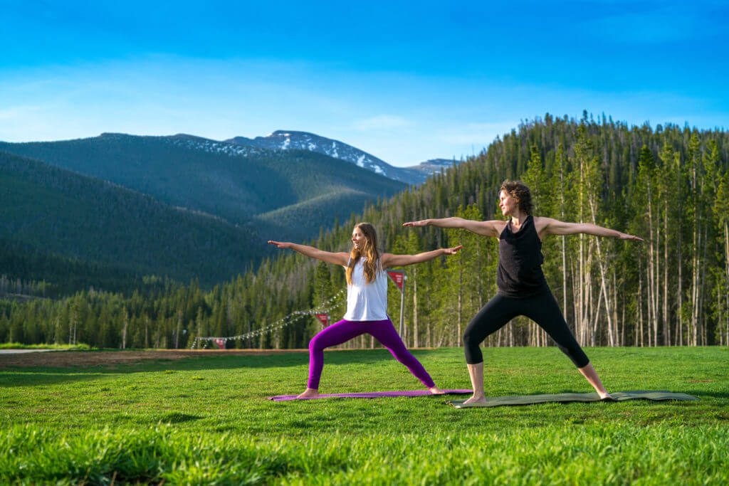 Yoga in the tranquility of the Rockies